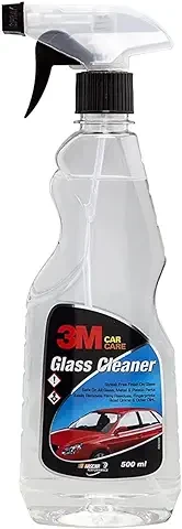 3M Car Glass Cleaner, 500ml | Effectively Removes Stains, Residues, Grime & Fingerprints from Windshields & Windows | Provides a Streak-Free Shine